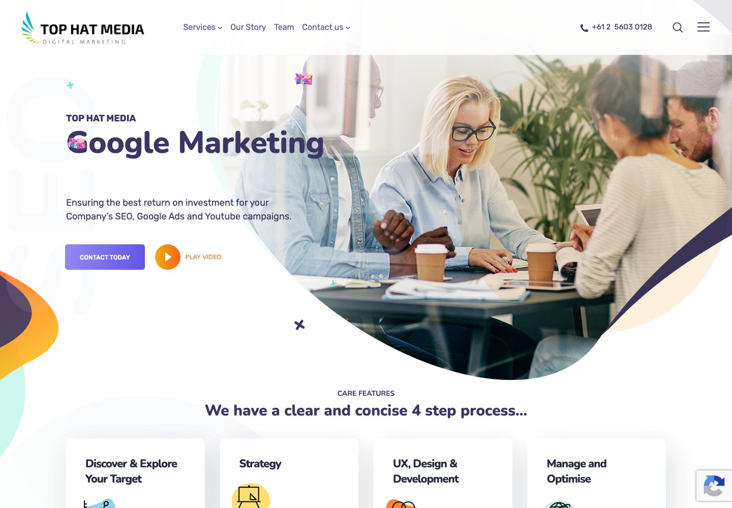 Top Hat Media homepage